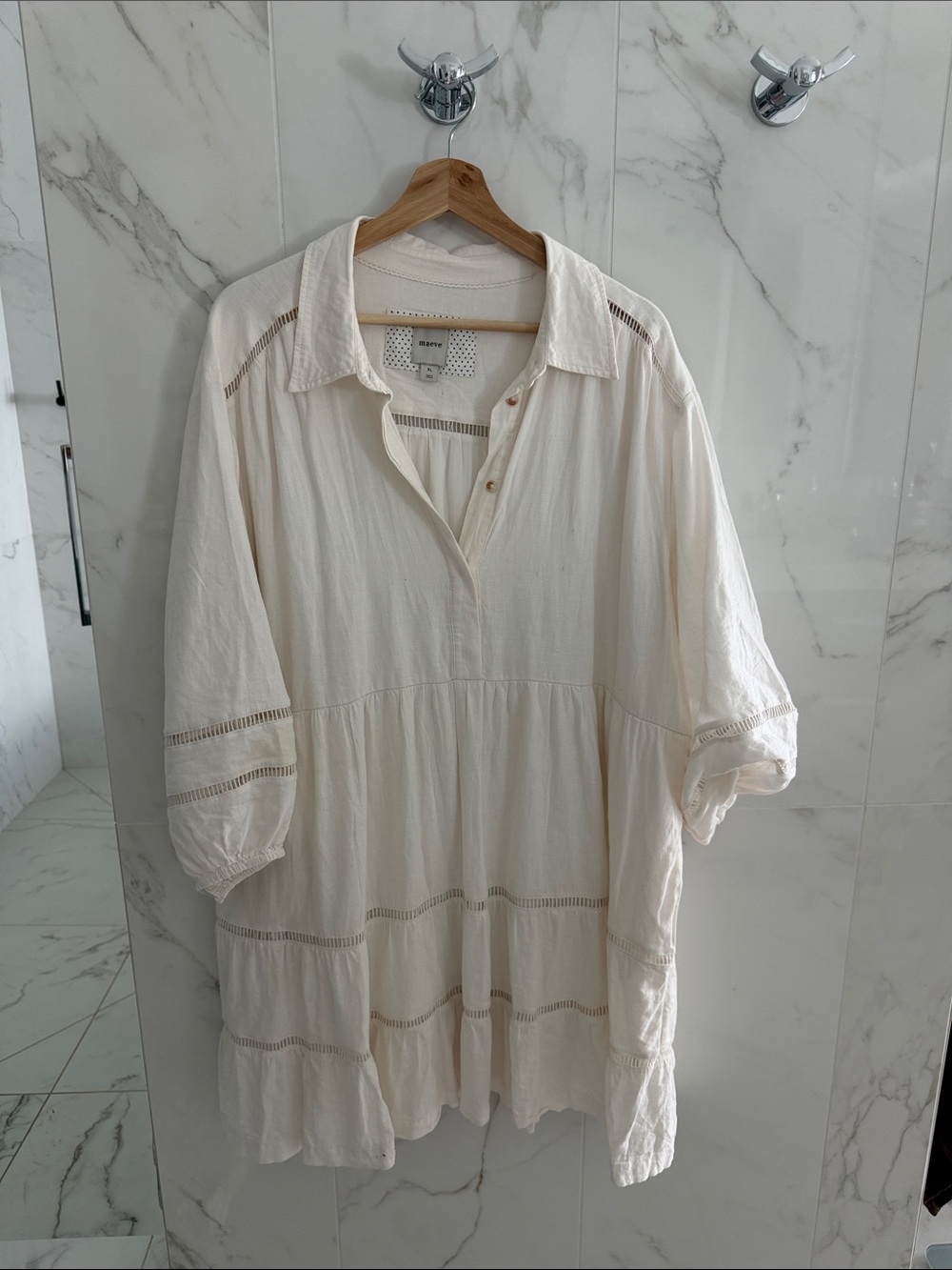 Light Cream Women's Tunic Shirt - Maeve